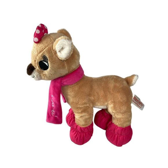 Dan Dee Clarice Plush Rudolph Reindeer 12" Pink Scarf Booties Collectors Choice - Picture 6 of 11